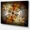 Designart - Fractal Flower with Blue Details - Floral Art Canvas Print